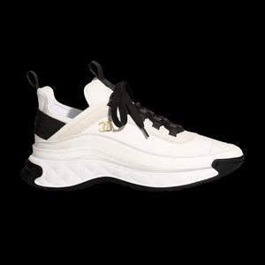 Кроссовки Chanel Velvet Calfskin & Mixed Fibers Sneaker 'Ivory'