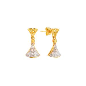 Серьги HABIB из жёлтого и белого золота 916/22K, 6200015YW(E)