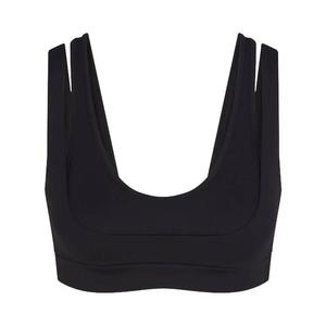 Топы NikeSKIMS Matte Double Strap Scoop Bra 'Obsidian'