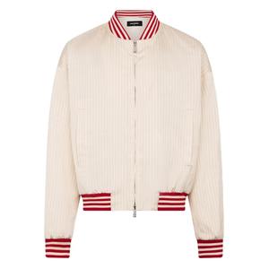 Бомбер Baseball 80's в тонкую полоску