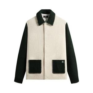 Овершерты Kith Boucle Boxy Collared Overshirt 'Sandrift'