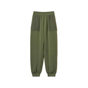 Спортивные брюки со вставками в технике кроше