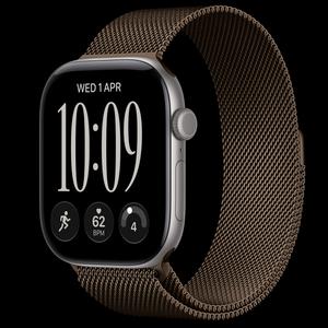 Apple Watch Series 12 46 мм, GPS, алюминий, Space Gray, ремешок Dark Bronze Milanese Loop