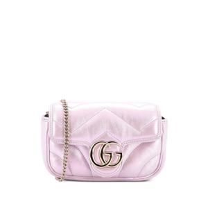 Сумка через плечо GG Marmont Flap Bag Chevron Iridescent Leather Super Mini