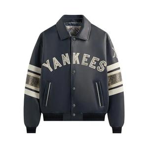 Куртки кожаные Kith x Avirex For The New York Yankees Кожаная куртка 'Ноктюрн / Змея'