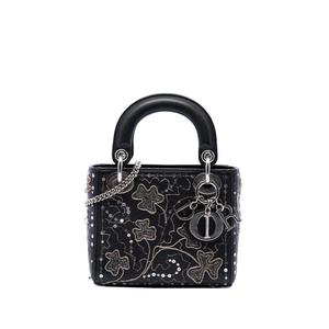 Сумка-сэтчел Mini Clovers Lady Dior с вышивкой (2018 год)