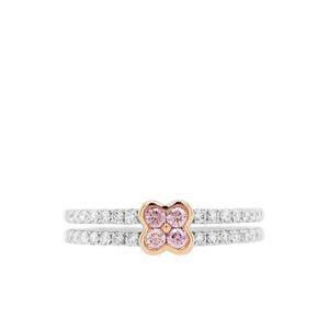Кольцо Flower из белого золота с бриллиантами