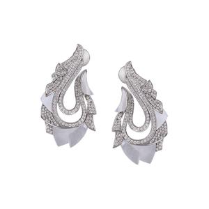Серьги Mogra из белого золота с бриллиантами