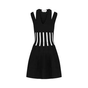 Короткие платья Alexander McQueen Cutout Shoulder Corset Mini Dress 'Черный/Белый'