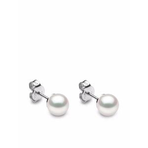 Серьги-гвоздики Classic из белого золота с жемчугом 6 мм