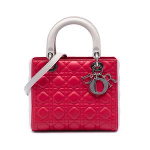 Сумка-сэтчел Bicolor Lambskin Cannage Lady Dior среднего размера (2013 год)