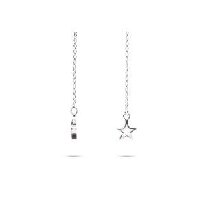 Match The Stars Маленькие звездные серьги-протяжки из серебра 925 пробы
