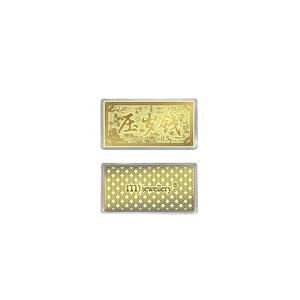999.9/24K Чистое золото Счастливые деньги Золотая банкнота GN19 (0.5г)