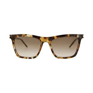 Saint Laurent квадратные солнцезащитные очки «Havana/Silver/Brown»