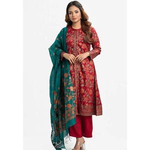 Туника прямого кроя Le Reve Straight Cut Tunic с Matching Bottom & Dupatta