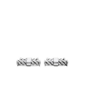 Серебряные запонки Cable Elongated (22 мм)