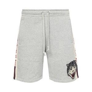 Шорты Gucci Track Shorts 'Средне-серый/Молочный/Красный'