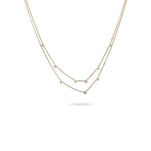 Кулон-капля Swarovski® на цепочке из серебра с золотым покрытием