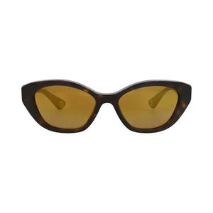 Солнцезащитные очки Gucci с кошачьей оправой из переработанного ацетата 'Havana/Gold'