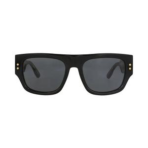 Очки Gucci Square-Frame Recycled Acetate 'Black/Grey'