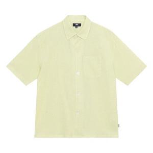 Рубашки Stussy Boxy Flat Hem Crinkled Shirt «Лайм»
