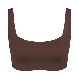 Топы NikeSKIMS Matte Scoop Neck Bra 'Dark Sepia'