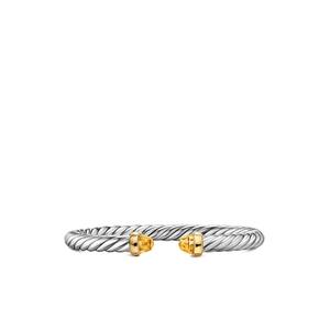 Серебряный браслет Cable Flex® из желтого золота с цитрином
