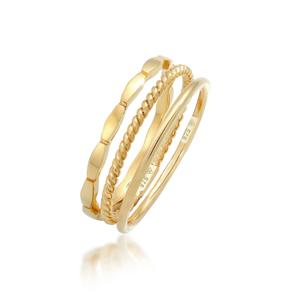 Кольцо Ring Trio Basic Minimalist Timeless Blogger с золотым покрытием
