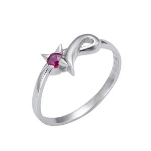 LITZ 18K кольцо с бриллиантом из белого золота XK-SR0370