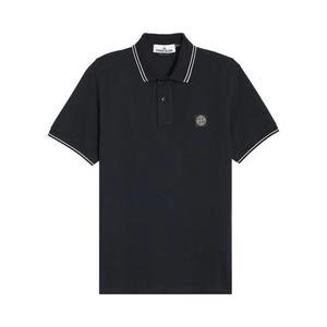 Поло Stone Island Compass Patch Logo Контрастная полоса Поло 'Темно-синий'