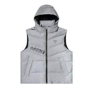 Жилет AAPE Moonface Patch Down Vest 'Серый/Зеленый'