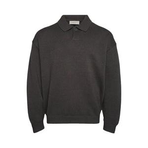Поло Fear of God Essentials Knit Long-Sleeve Polo 'Off Black'