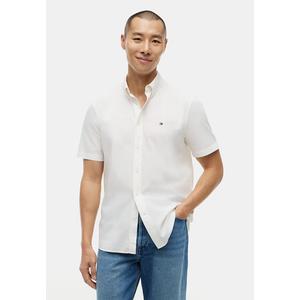 Рубашка Regular Fit из мытого поплина с коротким рукавом - Th Mainline