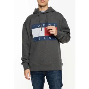Свободный худи с флагом и меланжем - Tommy Jeans