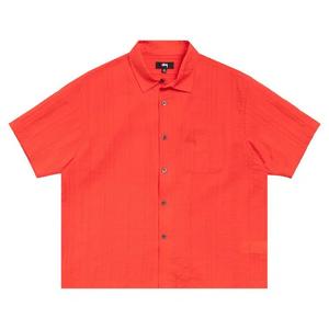 Рубашки Stussy Pleated Textu Shirt 'Red'