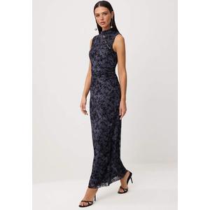 Платье-макси без рукавов с драпировкой