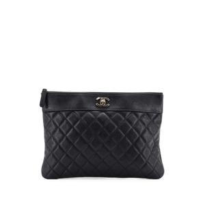 Клатч Mademoiselle O Case из стеганой овчины, средний