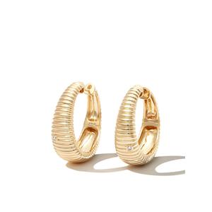 Серьги-кольца из желтого золота с бриллиантами