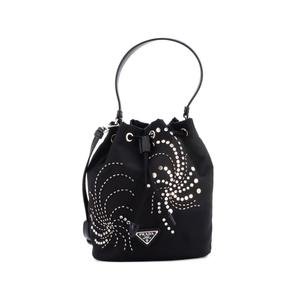 Сумка-ведро Top Handle Bead Embellished Re-Nylon Mini