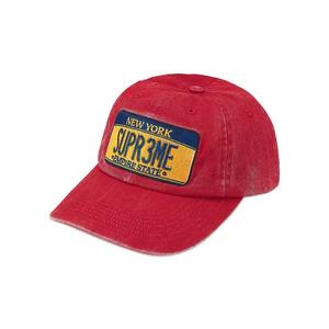 Снэпбэки Supreme License Plate 6-Panel 'Red'