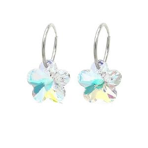 Ab SWAROVSKI®Elements Серьги-гвоздики Серебро/AB