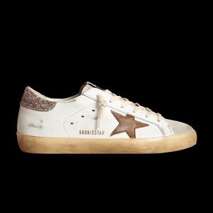 Кроссовки Golden Goose Wmns Superstar 'Белый Загар Розовый Глиттер'