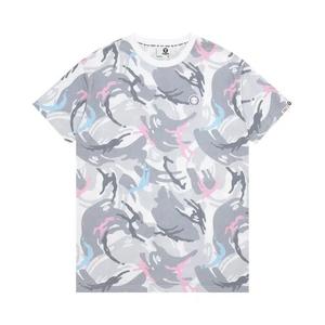 Футболка AAPE Moonface Patch Camo Graphic Tee 'White/Blue'