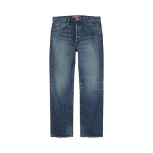 Джинсы Supreme Slim Straight Selvedge Джинсы 'Вымытый индиго'