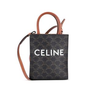 Сумка-сэтчел Vertical Cabas Tote Triomphe Coated Canvas Mini