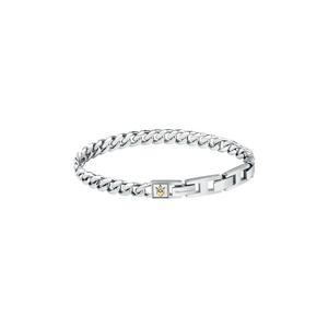 Maserati Jewels Мужской браслет из нержавеющей стали 220 мм, серебро и золото, JM422AVD09 (регулируемый)