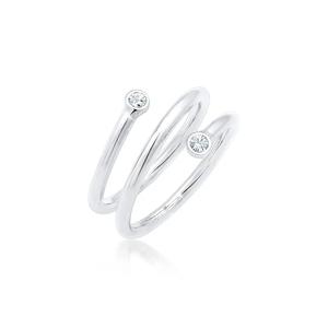 Кольцо Twisted Geo с кристаллами Swarovski®