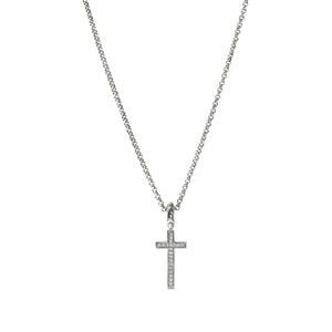 Серебряное колье JH Essential Cross с бриллиантами