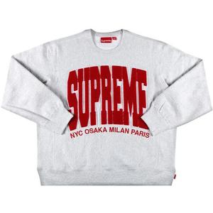 Свитшоты Supreme Cities Arc Crewneck «Ash Grey»