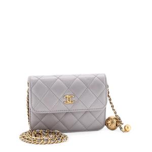 Мини-сумка через плечо Pearl Crush Flap Clutch with Chain Quilted Lambskin